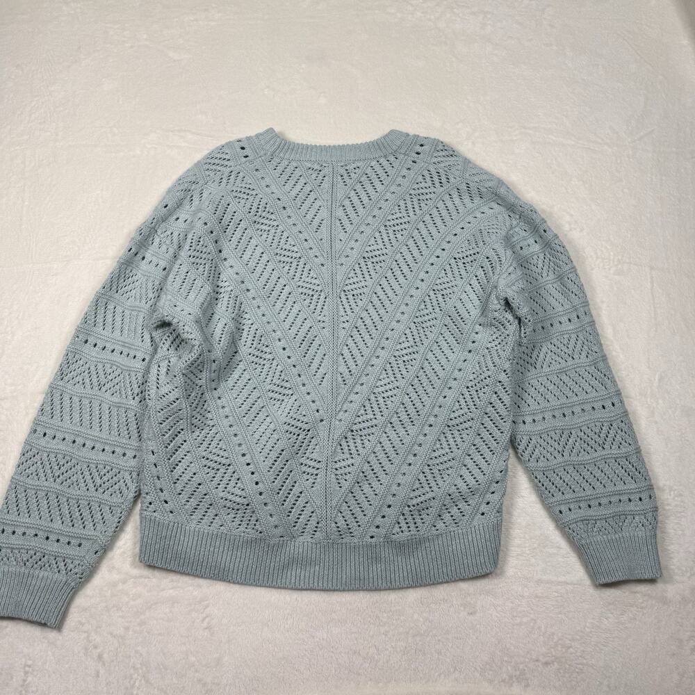 Marine Layer Mint Open-Knit Crewneck Sweater - Picture 5 of 9
